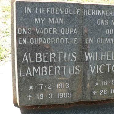 MERWE Albertus Lambertus, van der 1913-1989 &amp; Wilhelmina Victoria 1914-2003