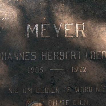 MEYER Johannes Herbert 1905-1972