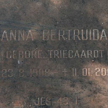 MEYER Anna Gertruida nee TRIEGAARDT 1908-2000