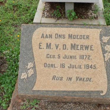MERWE E.M., v.d. 1872-1945