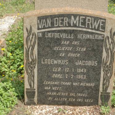 MERWE Lodewikus Jacobus, van der 1943-1963