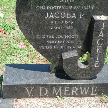 MERWE Jacoba P., v.d 1973-1989