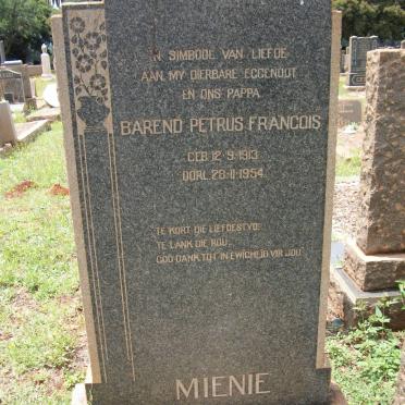 MIENIE Barend Petrus Francois 1913-1954