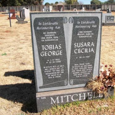 MITCHELL Tobias George 1933-2006  &amp; Susara Cecilia 1937-