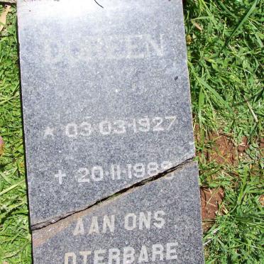 MINNAAR Doreen 1927-1989