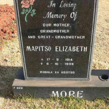 MORE Mapitso Elizabeth 1914-1999