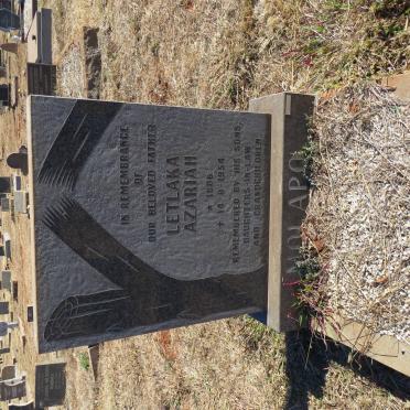 MOLAPO Letlaka Azariah 1886-1954