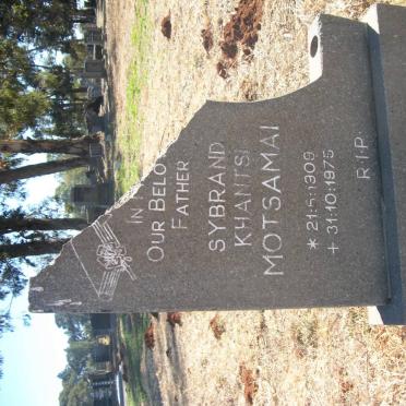 MOTSAMAI Sybrand Khantsi 1909-1975
