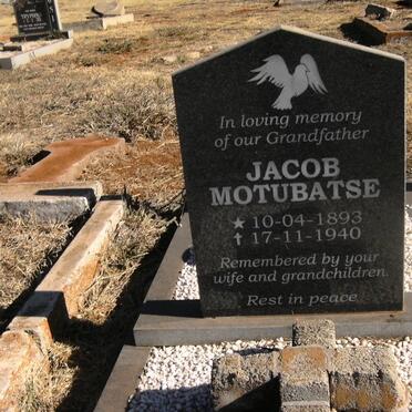 MOTUBATSE Jacob 1893-1940