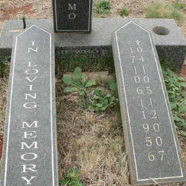 MOSAMO Mapule Elizabeth 1956-2007