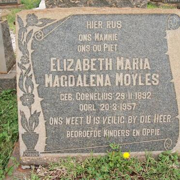 MOYLES Elizabeth Maria Magdalena 1892-1957
