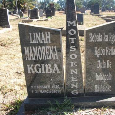 MOTSOENENG Linah Mamorena Kgiba 1920-1970