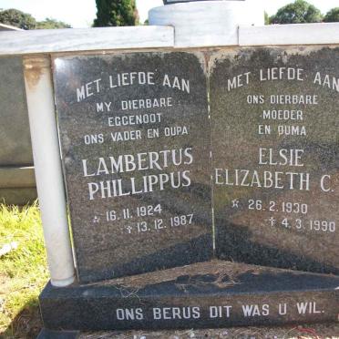 MYBURGH Lambertus Phillippus 1924-1987 &amp; Elsie Elizabeth C.P. 1930-1990