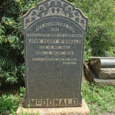 McDONALD John Henry 1862-1948
