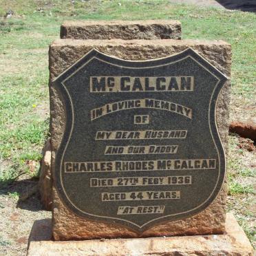 McCALGAN Charles Rhodes -1936
