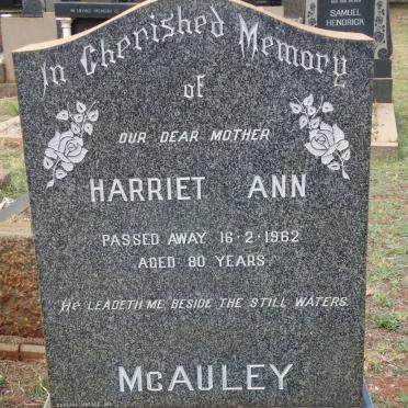McAULEY Harriet Ann -1962