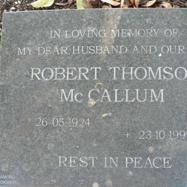 McCALLUM :: THOMSON 