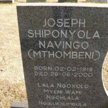 NAVINGO (MTHOMBENI) Joseph Shiponyola 1918-2000