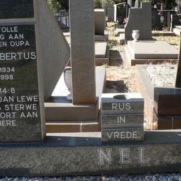 NEL Pieter Albertus 1934-1998 &amp; Sylvia Evoline 1939-1981