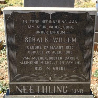 NEETHLING Schalk Willem 1930-1985