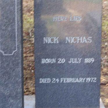 NICHAS Nick 1889-1972