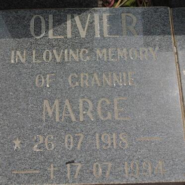 OLIVIER Marge 1918-1994