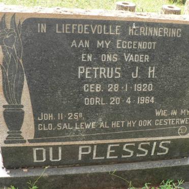 PLESSIS Petrus J.H., du 1920-1964