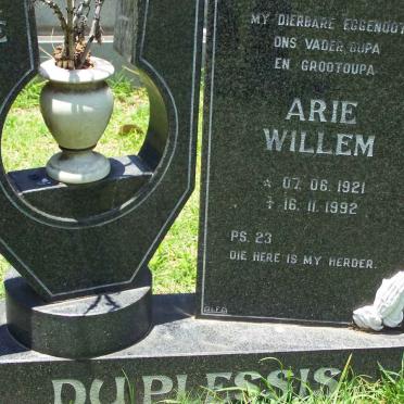PLESSIS Arie Willem, du 1921-1992
