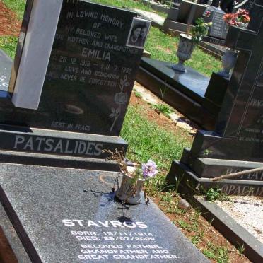 PATSALIDES Stavros 1914-2009 &amp; Emilia 1918-1992
