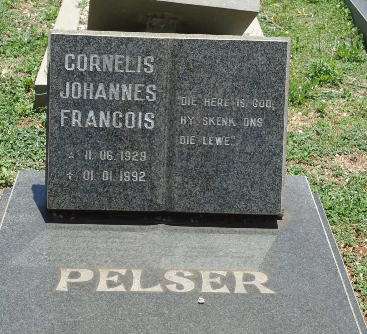 PELSER Cornelis Johannes 1929-1992