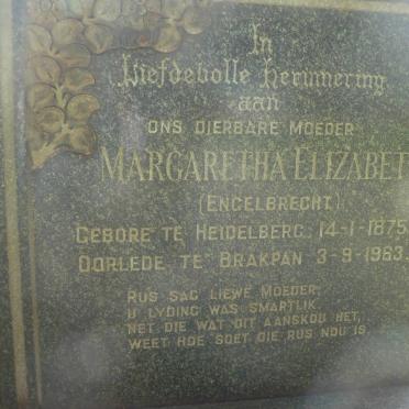 PIATER Gustav 1867-1950 &amp; Margaretha Elizabeth ENGELBRECHT 1875-1963