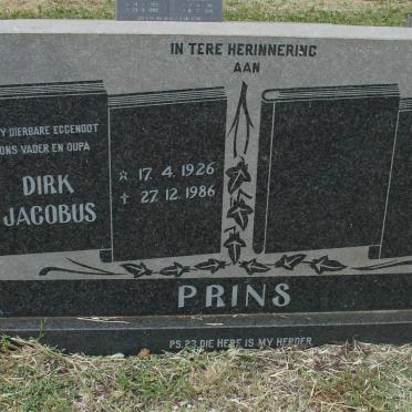 PRINS Dirk Jacobus 1926-1986