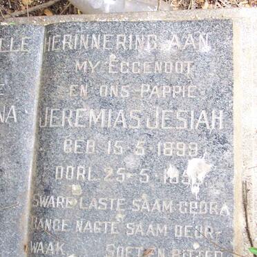 RAUTENBACH Jeremias Jesiah 1899-1959 &amp; Anna Susanna Christina FOURIE 1910-1985 