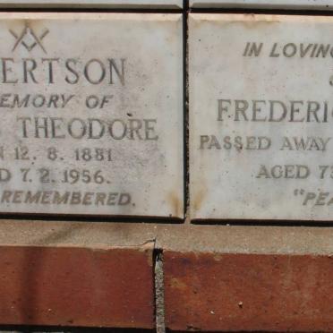 ROBERTSON James Theodore 1881-1956 :: JAGO Frederick -1956
