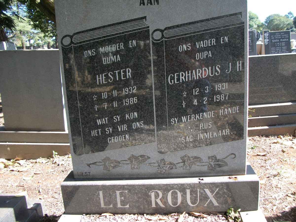 ROUX Gerhardus J.H., le