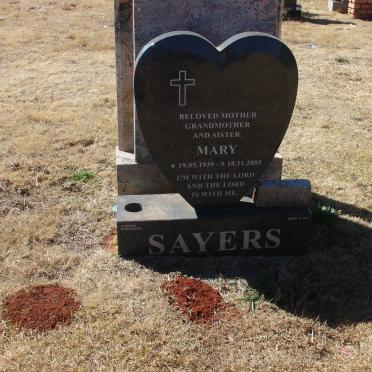 SAYERS Mary 1939-2005
