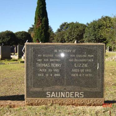 SAUNDERS Thomas Henry -1964 &amp; Lizzie -1970