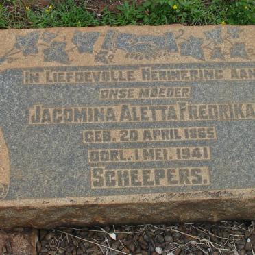 SCHEEPERS Jacomina Aletta Fredrika 1865-1941