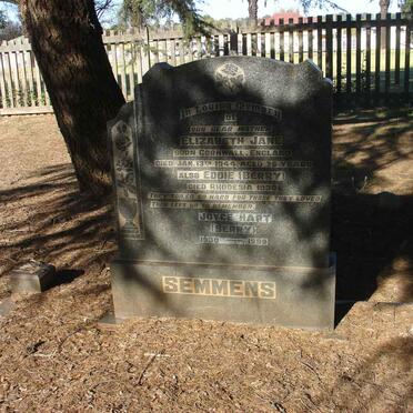 SEMMENS Elizabeth Jane -1944 :: SEMMENS Eddie :: SEMMENS Joyce 1930-1999