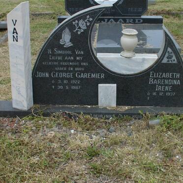 SITTERT John George Garemier, van 1922-1987 &amp; Elizabeth Barendina Irene 1937-