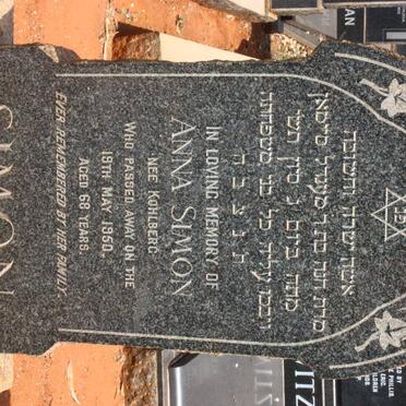 SIMON Anna nee KOHLBERG -1950