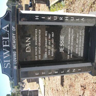 SIWELA Dan 1922-1967 &amp; Jessie 1921-2010