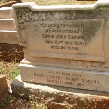 SIMKINS Edwin John -1934 :: SIMKINS Harold Victor -1968