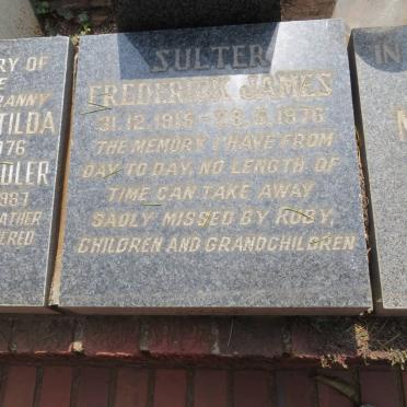 SULTER Frederick James 1915-1976