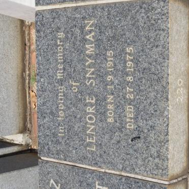 SNYMAN Lenore 1915-1975