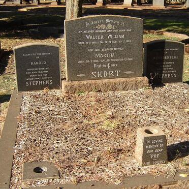 SHORT Walter William 1881-1960 &amp; Martha 1905-1986 :: STEPHENS Harold 1901-1974 &amp; Winifred Elsie 1905-1979