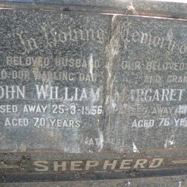 SHEPHERD John William -1956 &amp; Margaret Main -1965