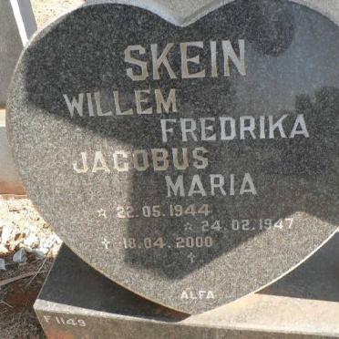SKEIN Willem Joacobus 1944-2000 &amp; Fredrika Maria 1947-