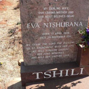TSHILI Eva Ntshubana 1938-2011