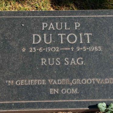 TOIT Paul P., du 1902-1983